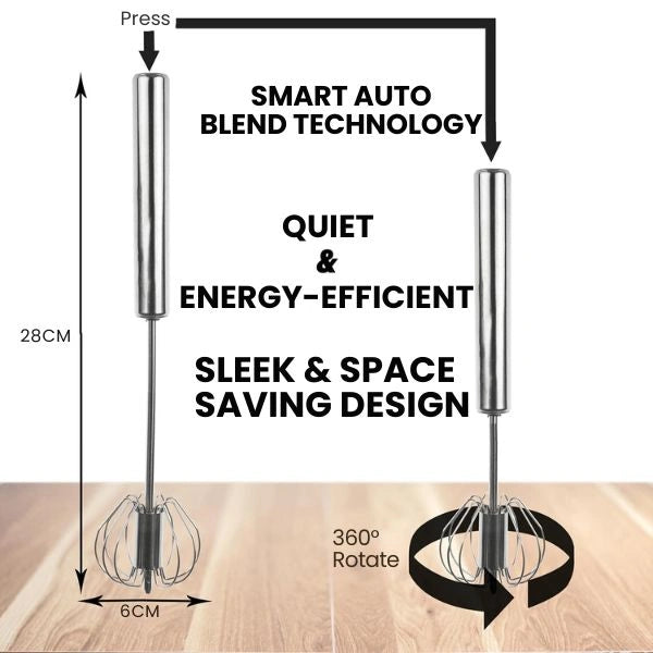 BlendPro™ – Press & Whisk | No Electricity | Everyday Kitchen Essential
