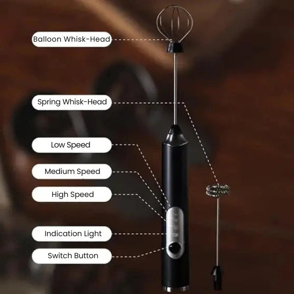 FrothWhirl™ – 2-in-1 Whisk & Beater | Easy to Clean | Café Vibes Anywhere