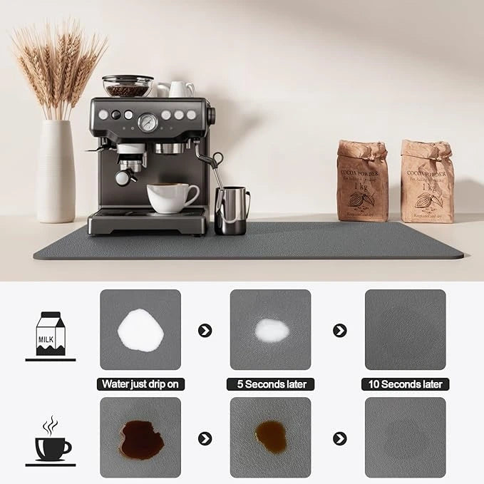 DryEdge™ – Absorbent Sink Mat | Quick-Dry, Anti-Slip Base | For Wet Counters & Dish Racks