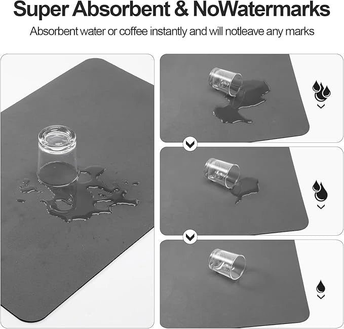 DryEdge™ – Absorbent Sink Mat | Quick-Dry, Anti-Slip Base | For Wet Counters & Dish Racks