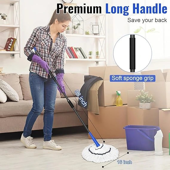 TwistWipe™ – Self-Wringing Floor Mop | 2-in-1 Scrub & Mop Head | Less Effort, More Sparkle