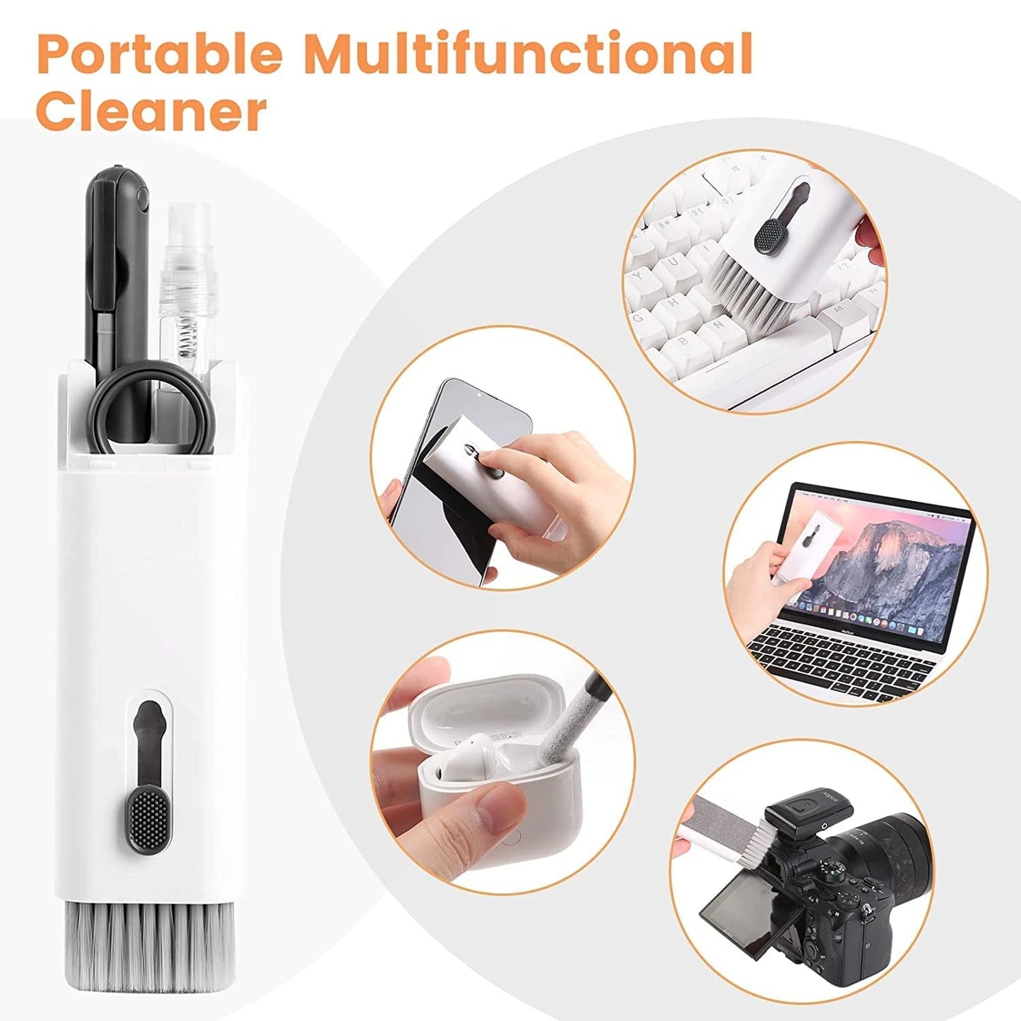 CleanCraft™ – Cleaning Kit | 7-in-1 Multifunctional Tools | For Keyboards, Gadgets & More