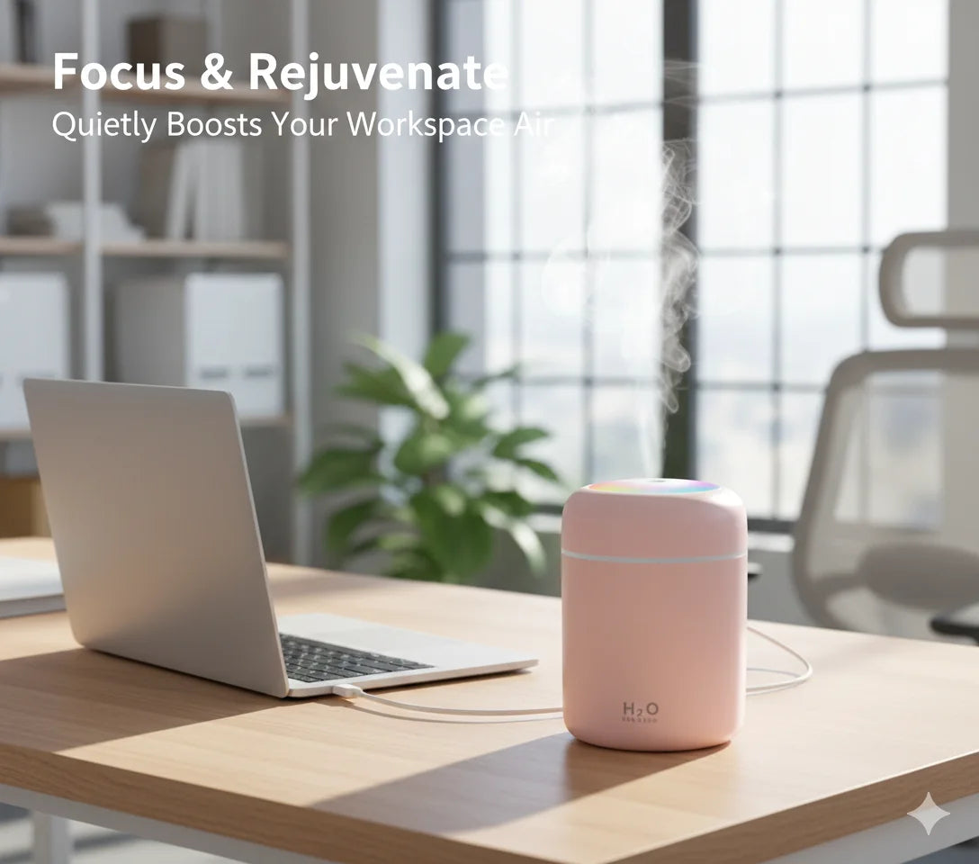 MiniMist Humidifier™– Smart Humidifier | Mist + Ambient Light | Daily Freshness