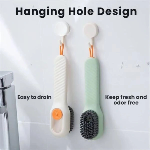 PressClean™ – Built-In Liquid Brush | Multi-Surface Use | Soft Bristles
