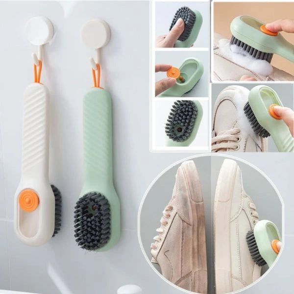 PressClean™ – Built-In Liquid Brush | Multi-Surface Use | Soft Bristles