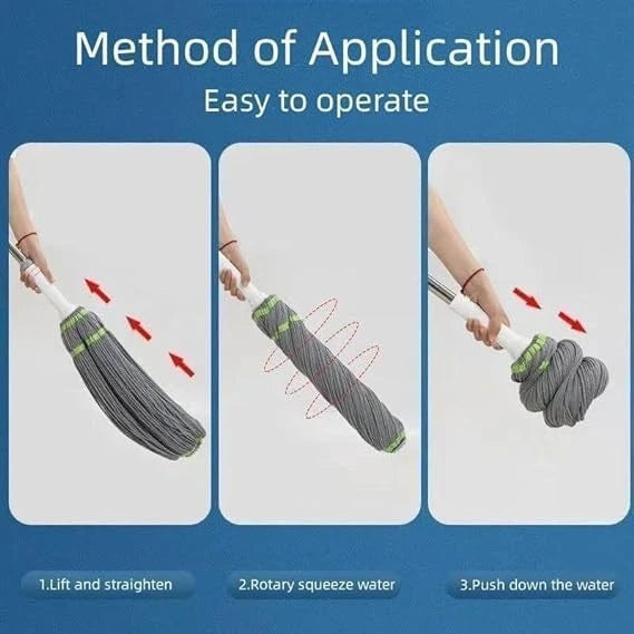 TwistWipe™ – Self-Wringing Floor Mop | 2-in-1 Scrub & Mop Head | Less Effort, More Sparkle