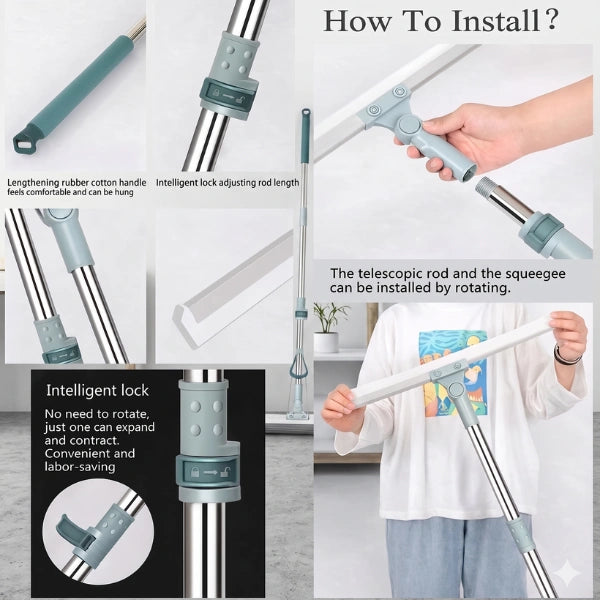 FlexiWipe – Multipurpose Wiper | Adjustable Silicon Blade | 180° Rotating Head