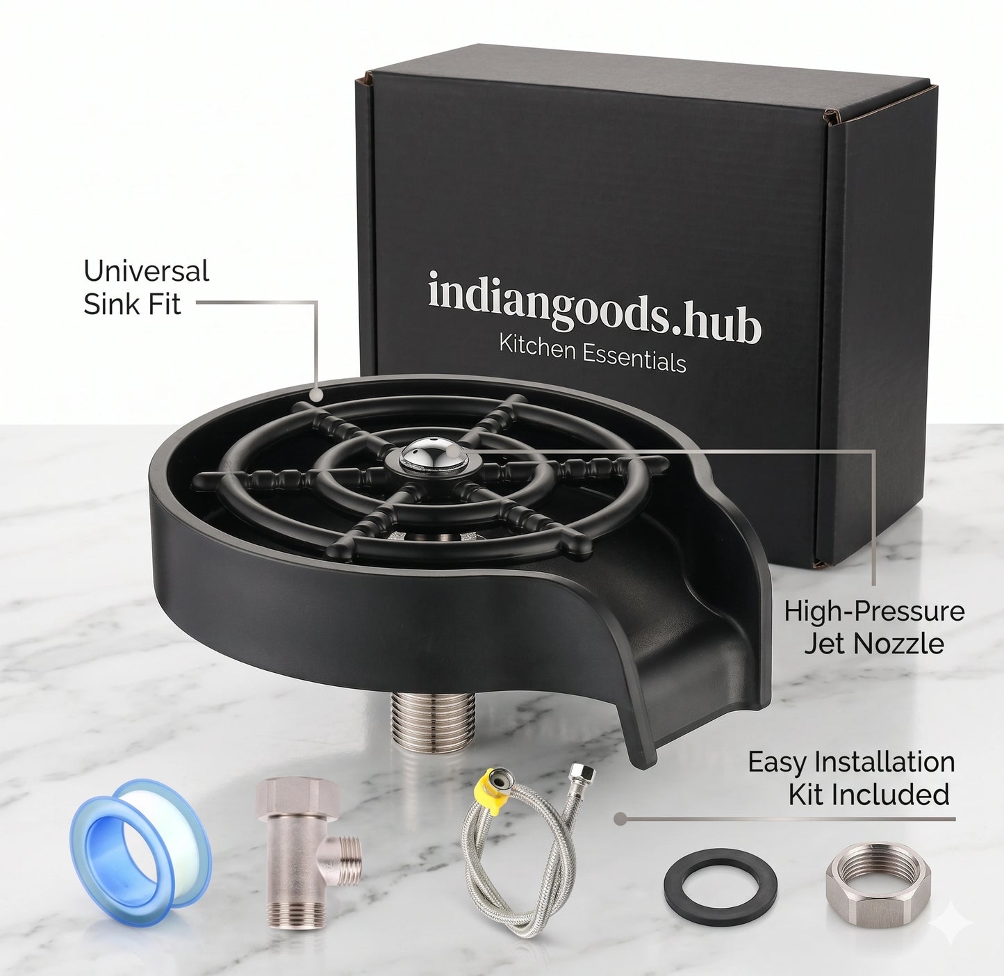 JetRinse™ – Automatic Cup Cleaner | High-Speed Water Jets | One-Tap Wash