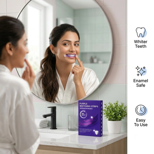 Aura White - Teeth Brightener & Whitener | Color-Corrector | Stain-Eraser-Strips