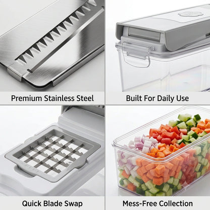 SmartChop - 15-in-1 Chopper |  Interchangeable | Multi-Blade | Mess-Free |
