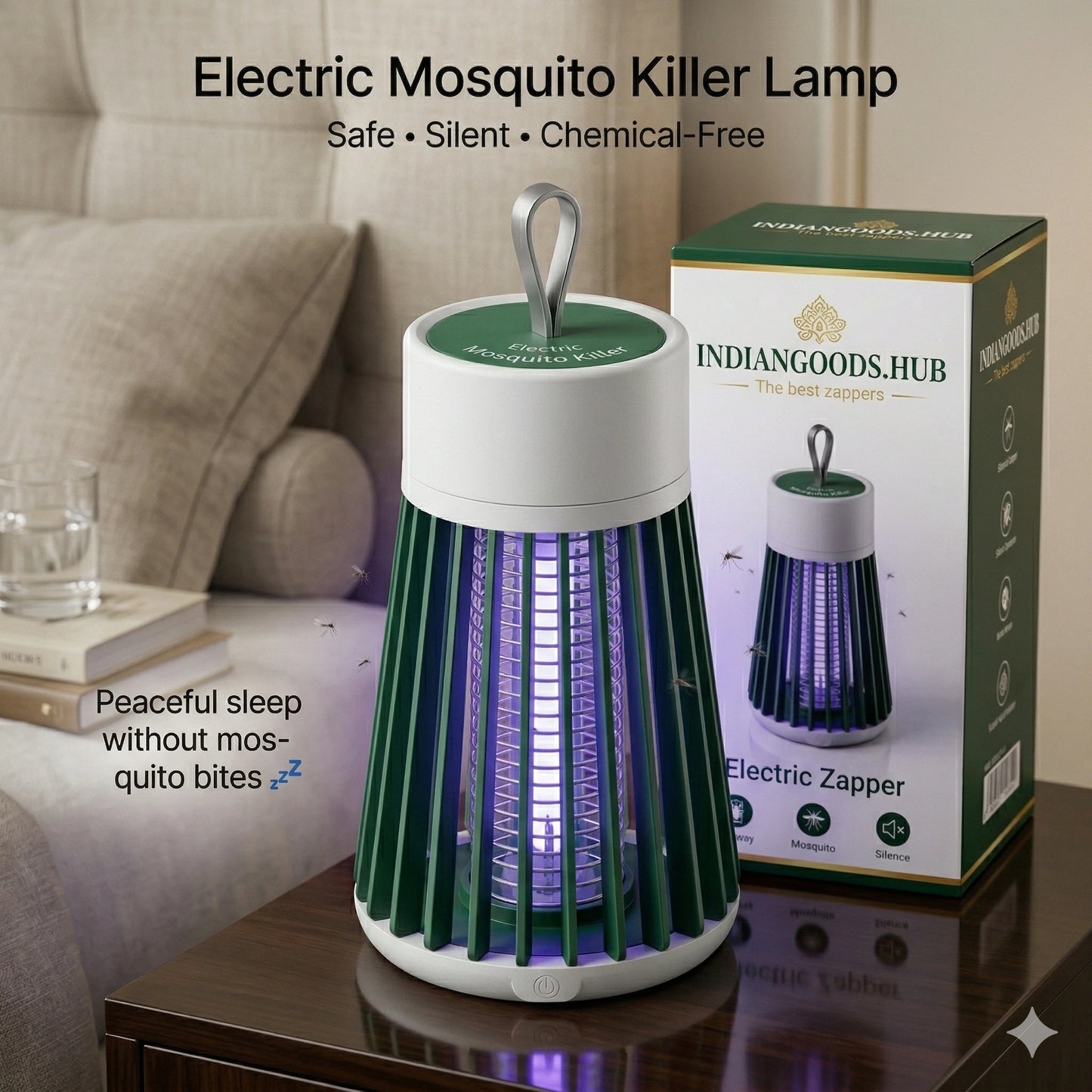 MosquitoLamp – Electric Mosquito Killer | UV Suction Trap | Safe Indoor Protection