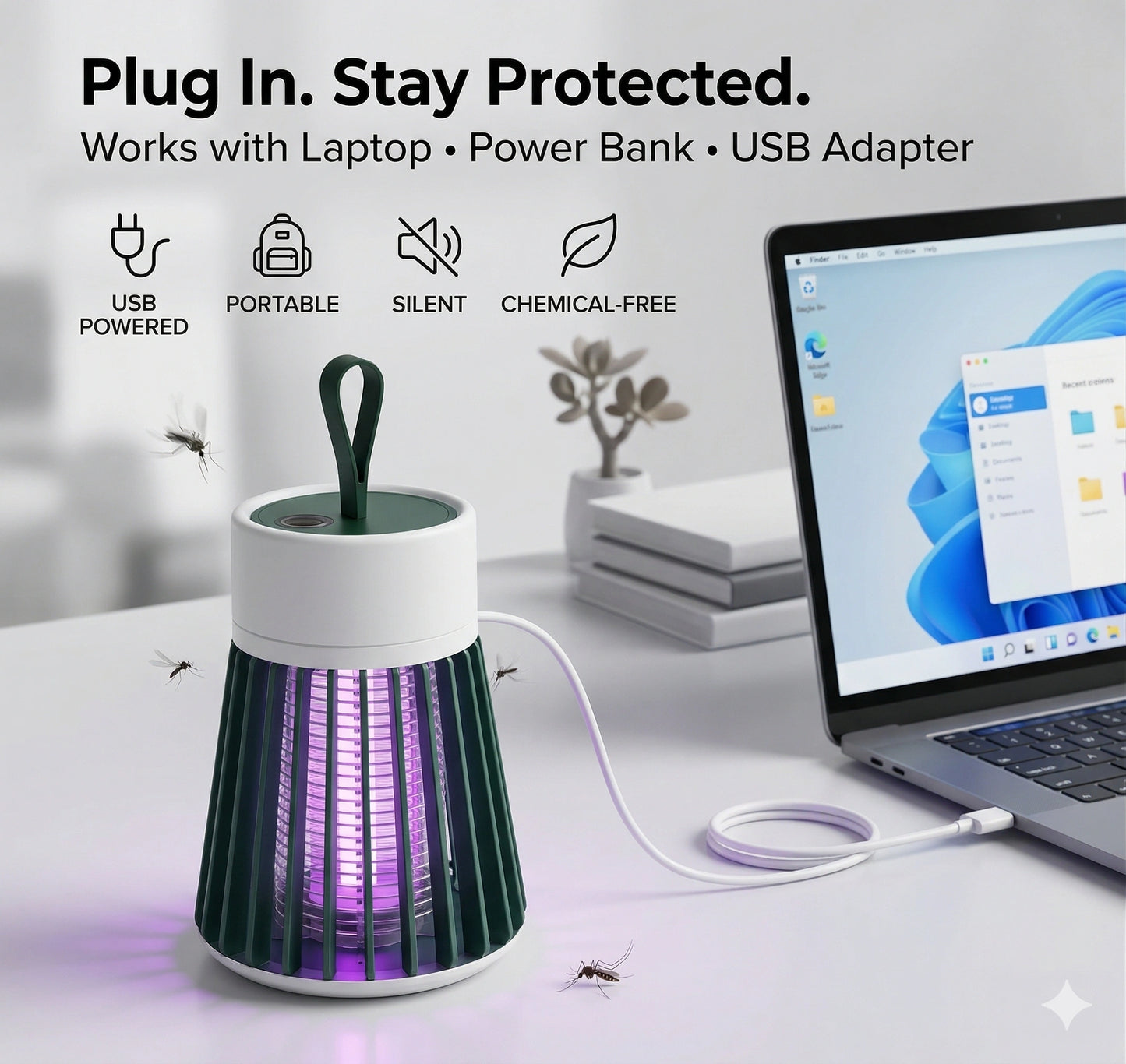 MosquitoLamp – Electric Mosquito Killer | UV Suction Trap | Safe Indoor Protection