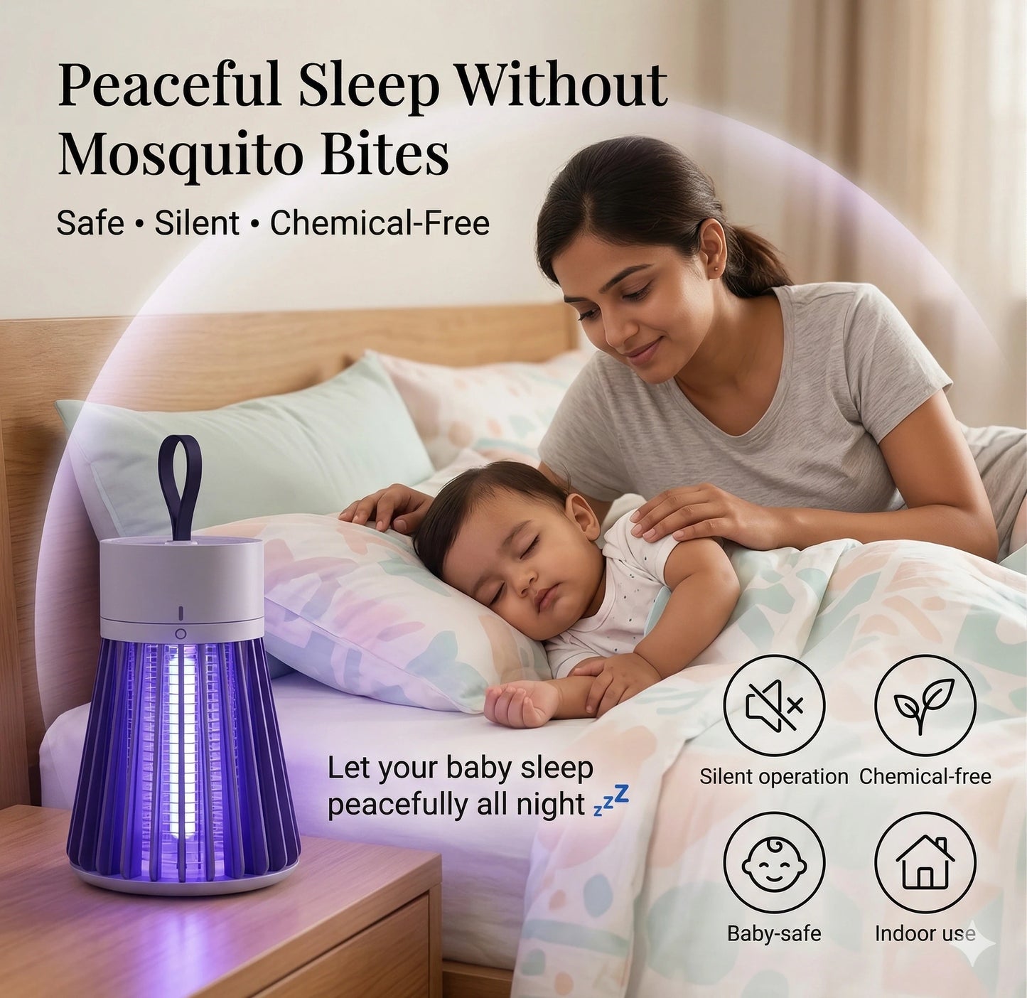 MosquitoLamp – Electric Mosquito Killer | UV Suction Trap | Safe Indoor Protection