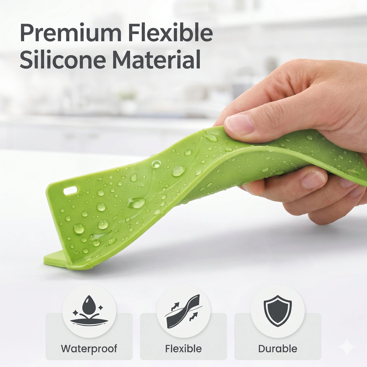 SplashShield™ – Sink Splash Guard | Flexible Silicone | Keeps Counters Dry & Clean