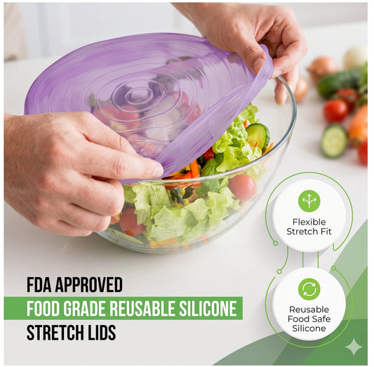 StretchLids – Airtight Food Covers | Leakproof Food Storage | Fridge & Microwave Safe