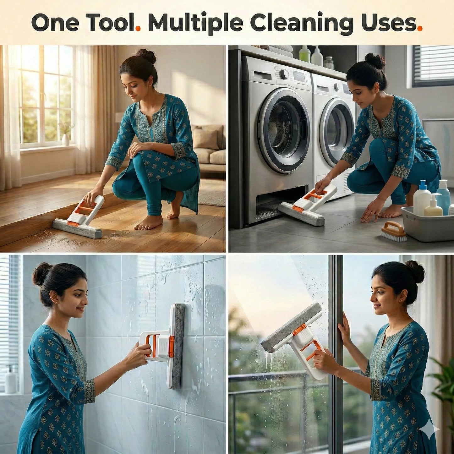 QuickShine™ – Folding Mop | Easy Press Drain | Effortless Daily Cleaning