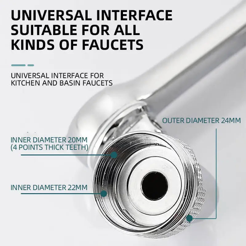 Rotating Faucet/Tap Extender | Stainless Steel | 1180° rotation