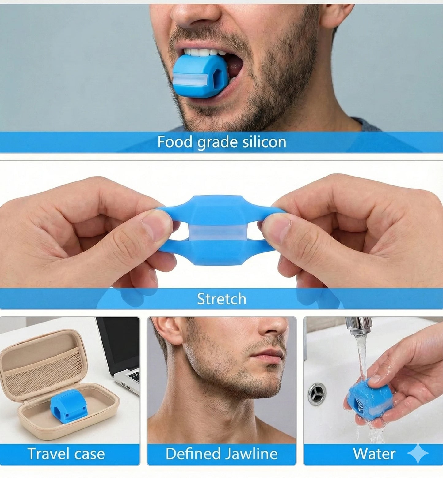 SharpJaw™-  Jaw Shaper & Facial Toner  | Sculpt, Shape & Lift | Compact Jaw Exerciser