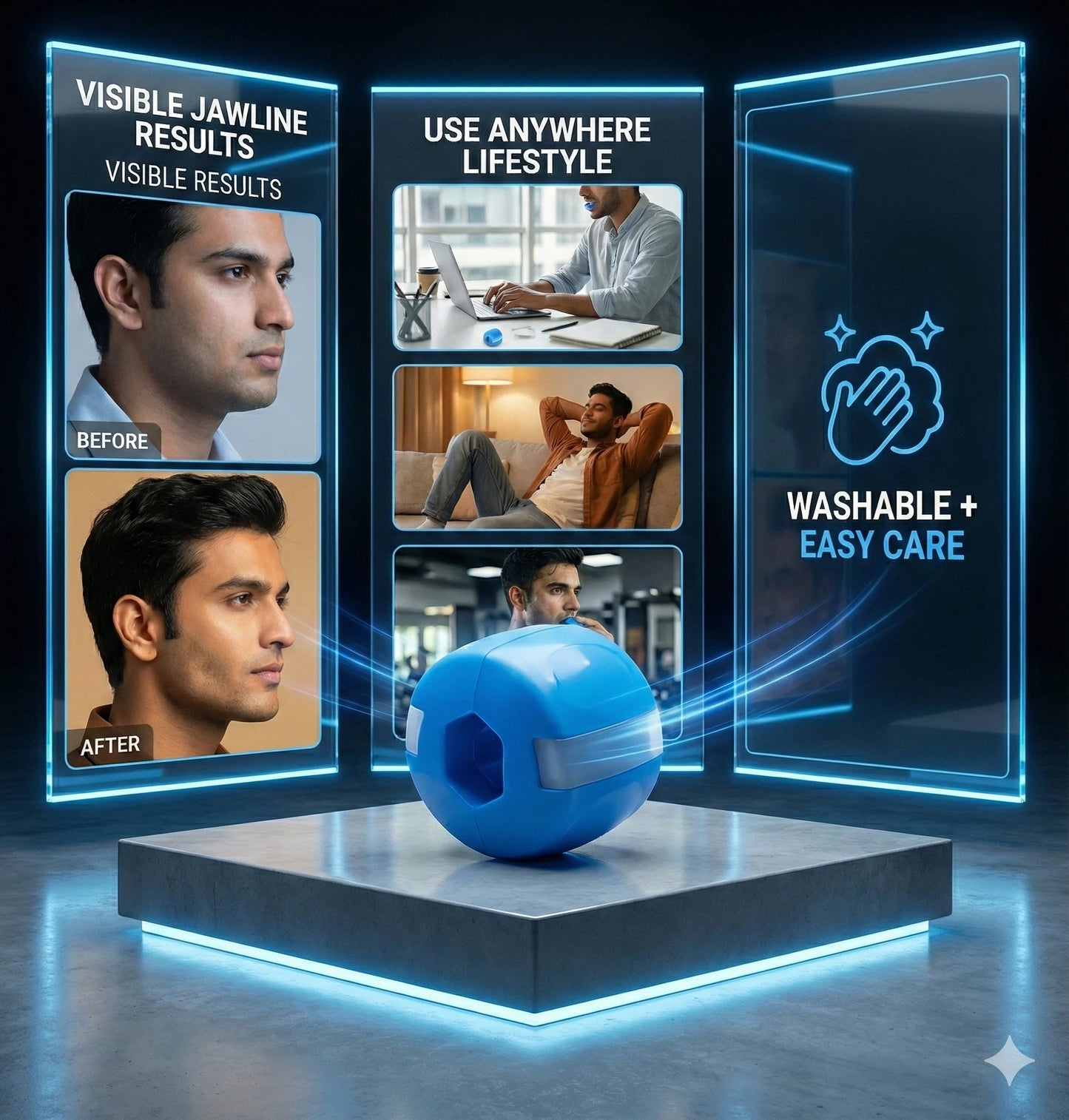 SharpJaw™-  Jaw Shaper & Facial Toner  | Sculpt, Shape & Lift | Compact Jaw Exerciser