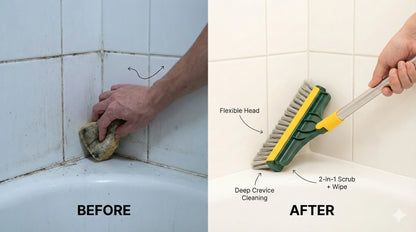 CleanEdge – 2-in-1 Scrubbing Brush | Corner Wiper | Flexible Head