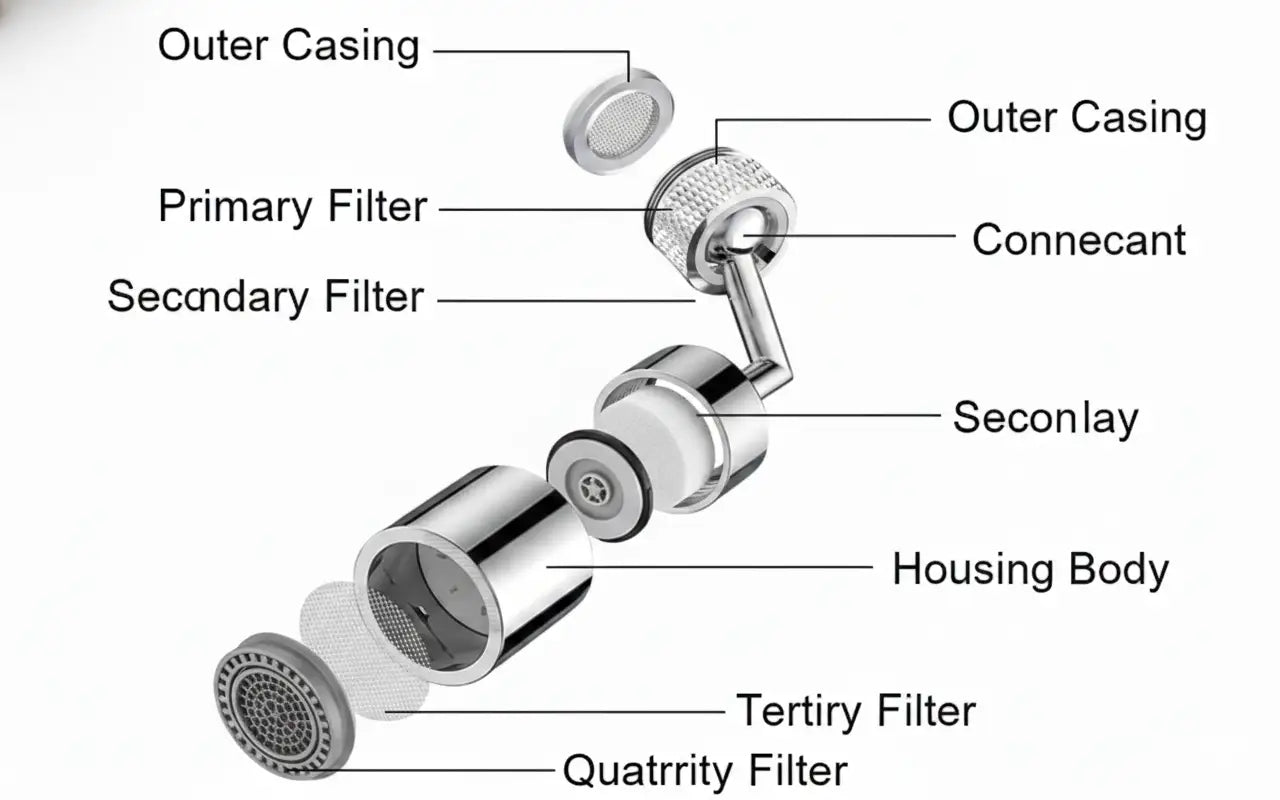 Rotating Faucet/Tap Extender | Stainless Steel | 180° rotation