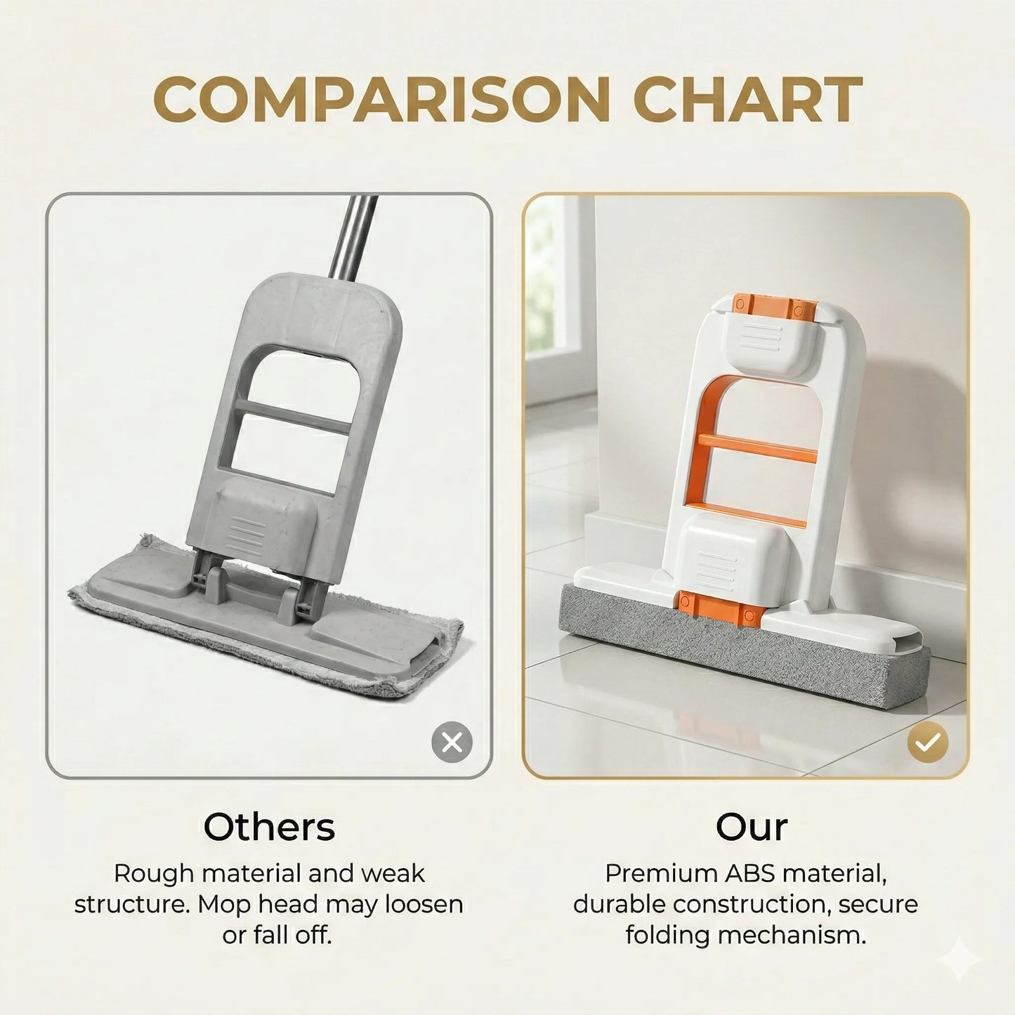 QuickShine™ – Folding Mop | Easy Press Drain | Effortless Daily Cleaning