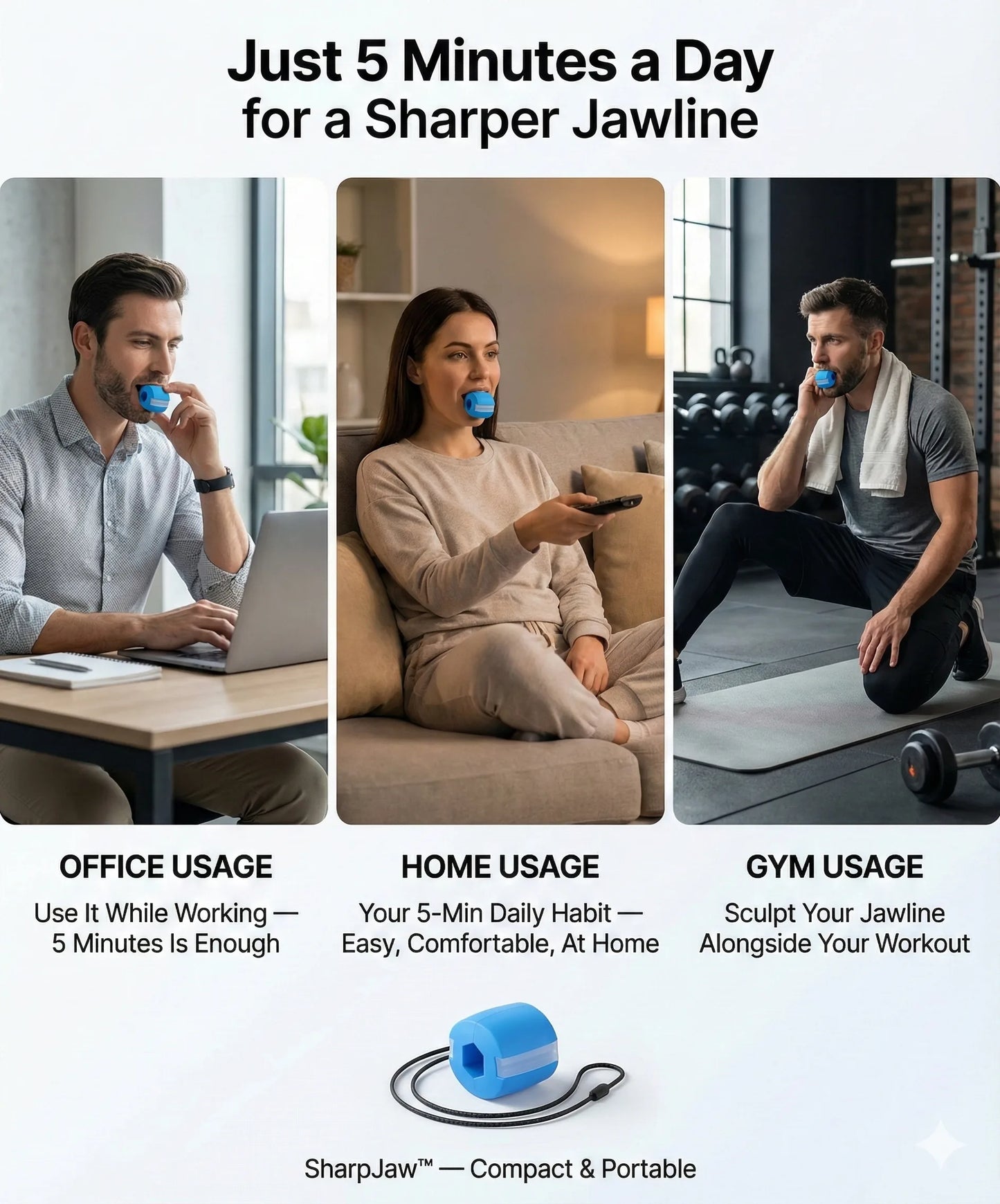 SharpJaw™-  Jaw Shaper & Facial Toner  | Sculpt, Shape & Lift | Compact Jaw Exerciser