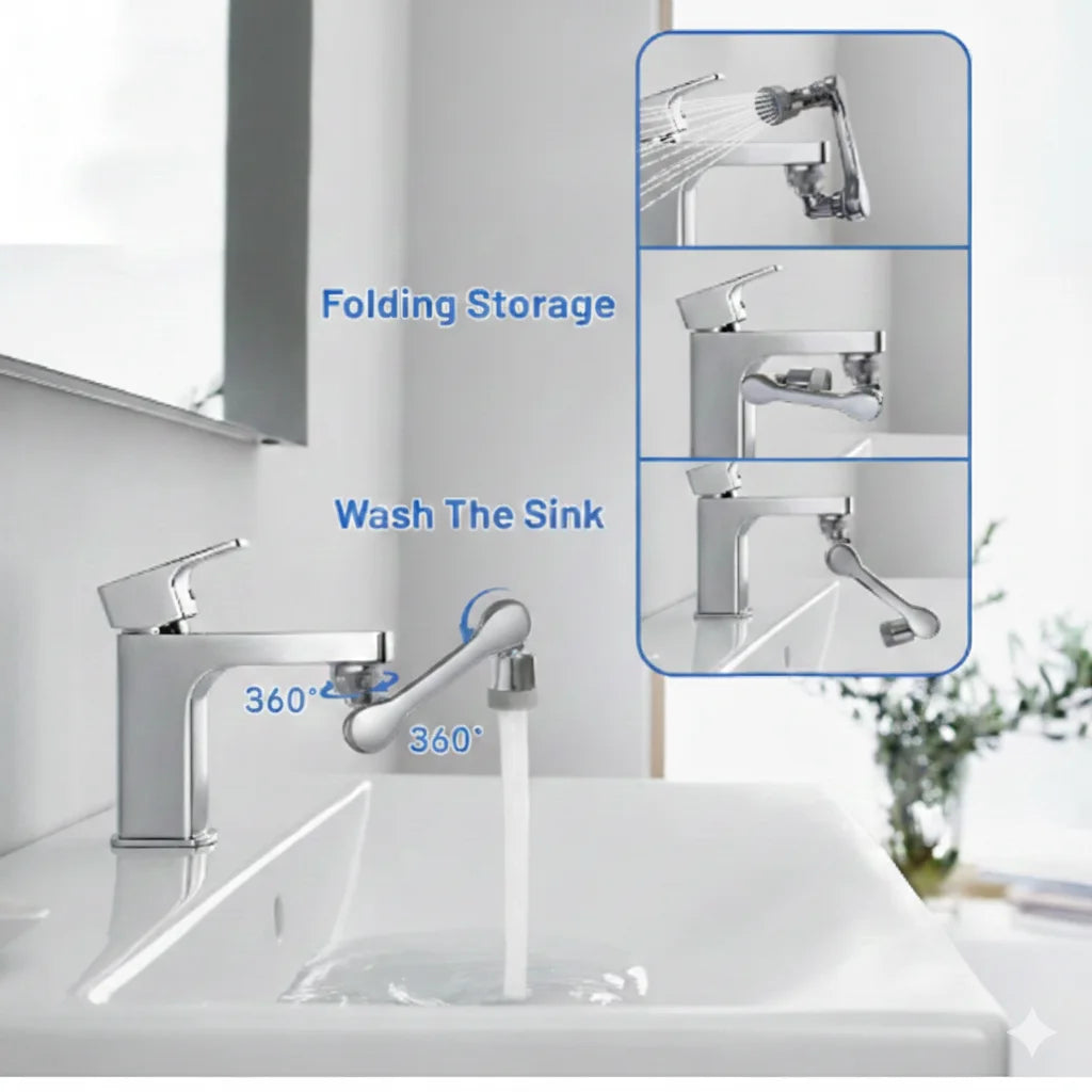 Rotating Faucet/Tap Extender | Stainless Steel | 180° rotation
