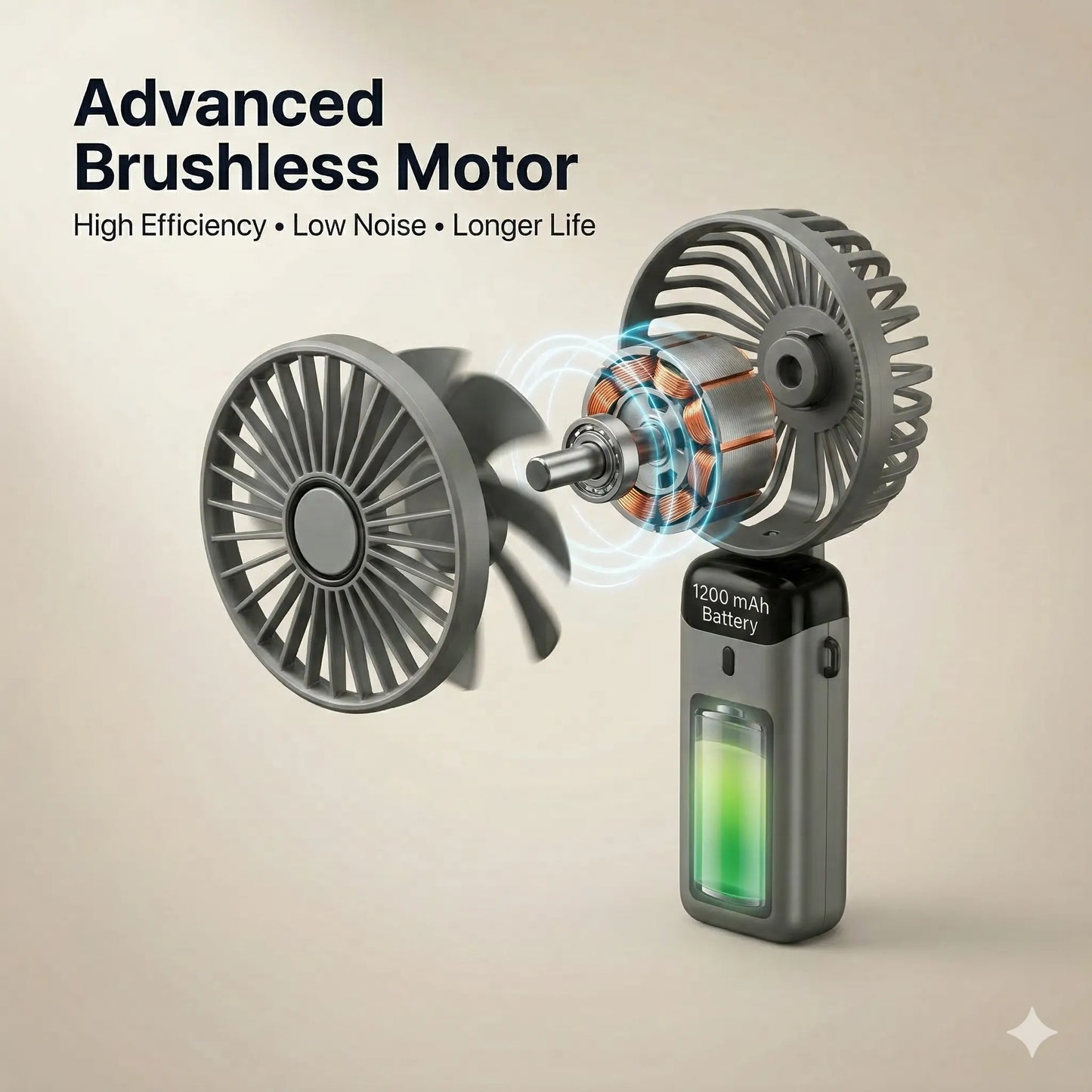 PocketFan™ – Portable Fan | Foldable Design • Lightweight | Easy Cooling Anywhere, Anytime