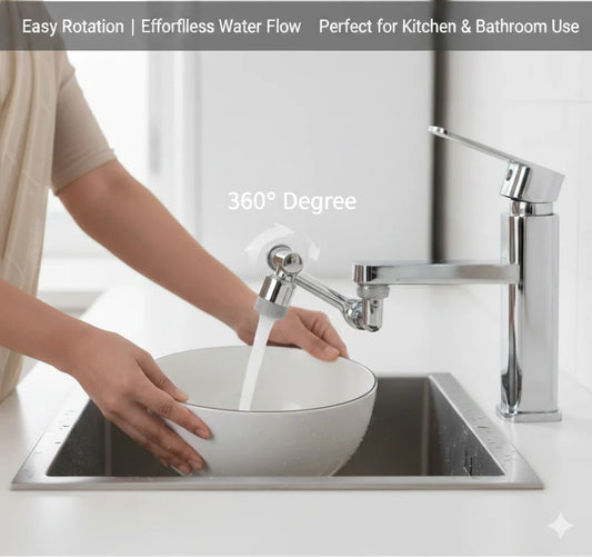 Rotating Faucet/Tap Extender | Stainless Steel | 1180° rotation