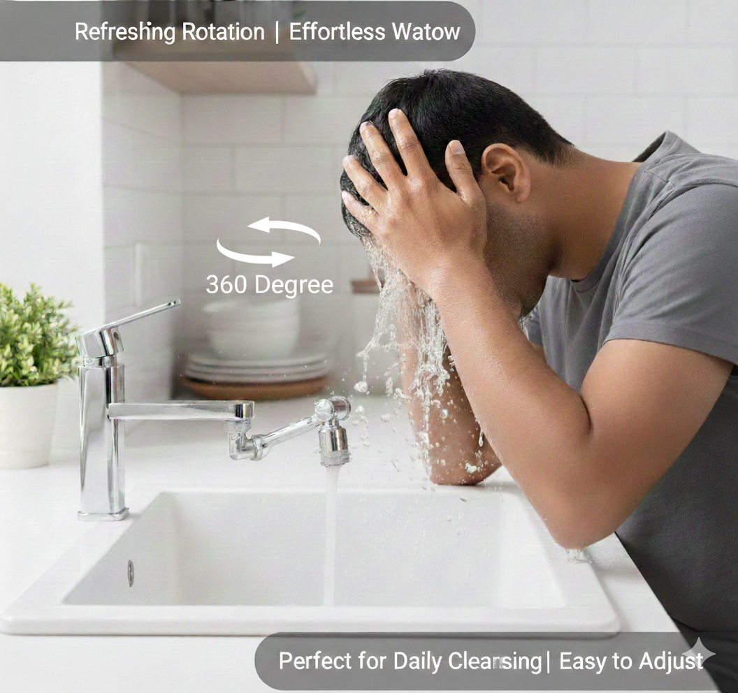 Rotating Faucet/Tap Extender | Stainless Steel | 180° rotation