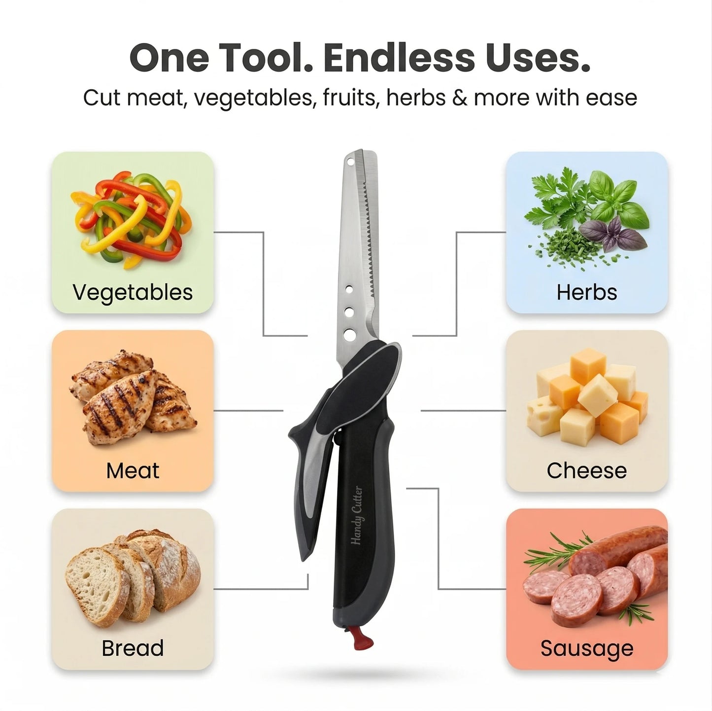 CleverCutter™ – Stainless Chopper |  Easy Pull Mechanism | Fast Effortless Chopping